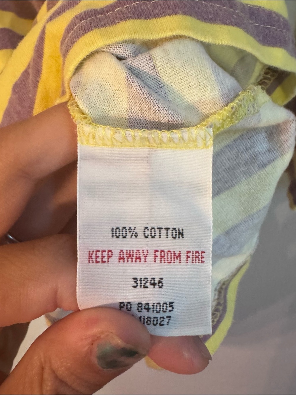 Mini Boden Yellow and Purple Striped Long-Sleeve Tee large 9-10 - Picture 5 of 7